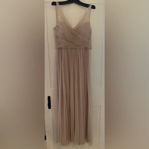 Anthropologie x BHLDN Hitherto Sleeveless Lace FLEUR Dress Sandstone Size 10